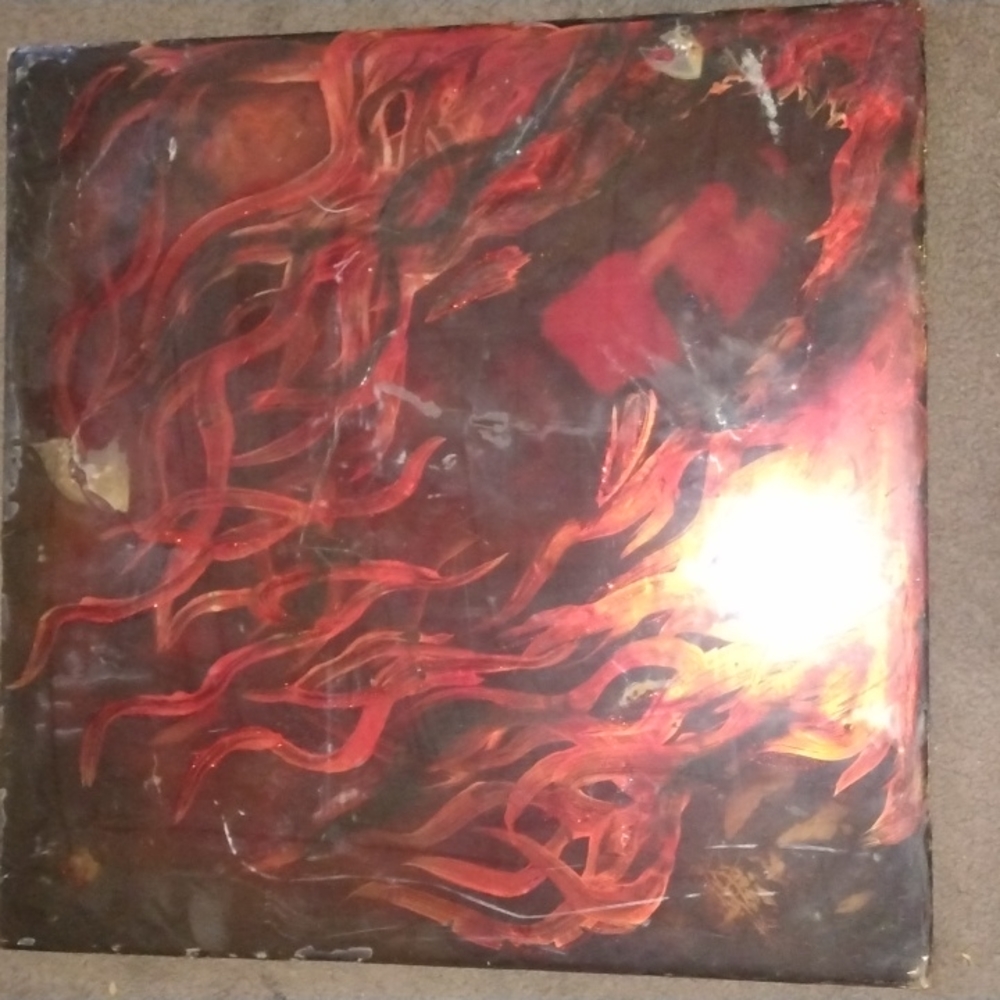 Brick poster of JESUS and Satan